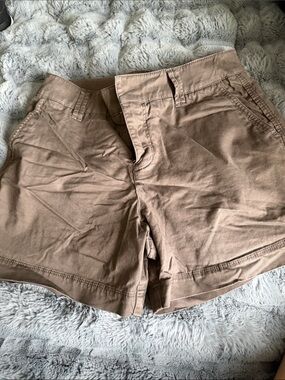 Sonoma Women's Tan High-Rise Cotton Shorts